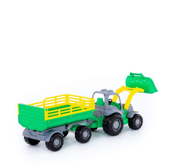Traktor Macher s prívesom a lyžicou