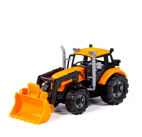 Traktor Progress s predným nakladačom oranžový
