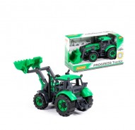Traktor Progress s predným nakladačom zelený
